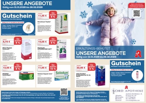 Prospekt Seite 1 mit Angeboten bis Ende Februar 2026