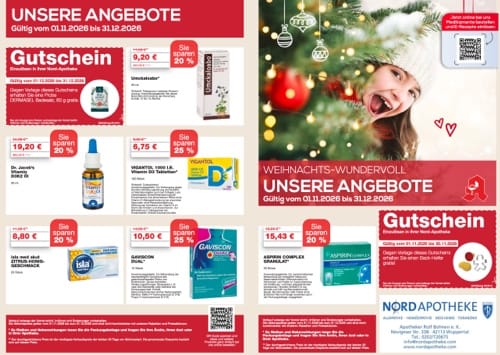 Prospekt Seite 1 mit Angeboten bis Ende Dezember 2026