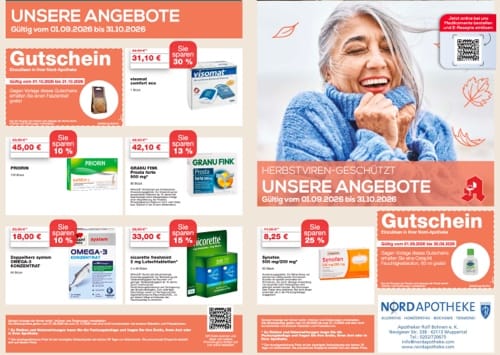 Prospekt Seite 1 mit Angeboten bis Ende Oktober 2026